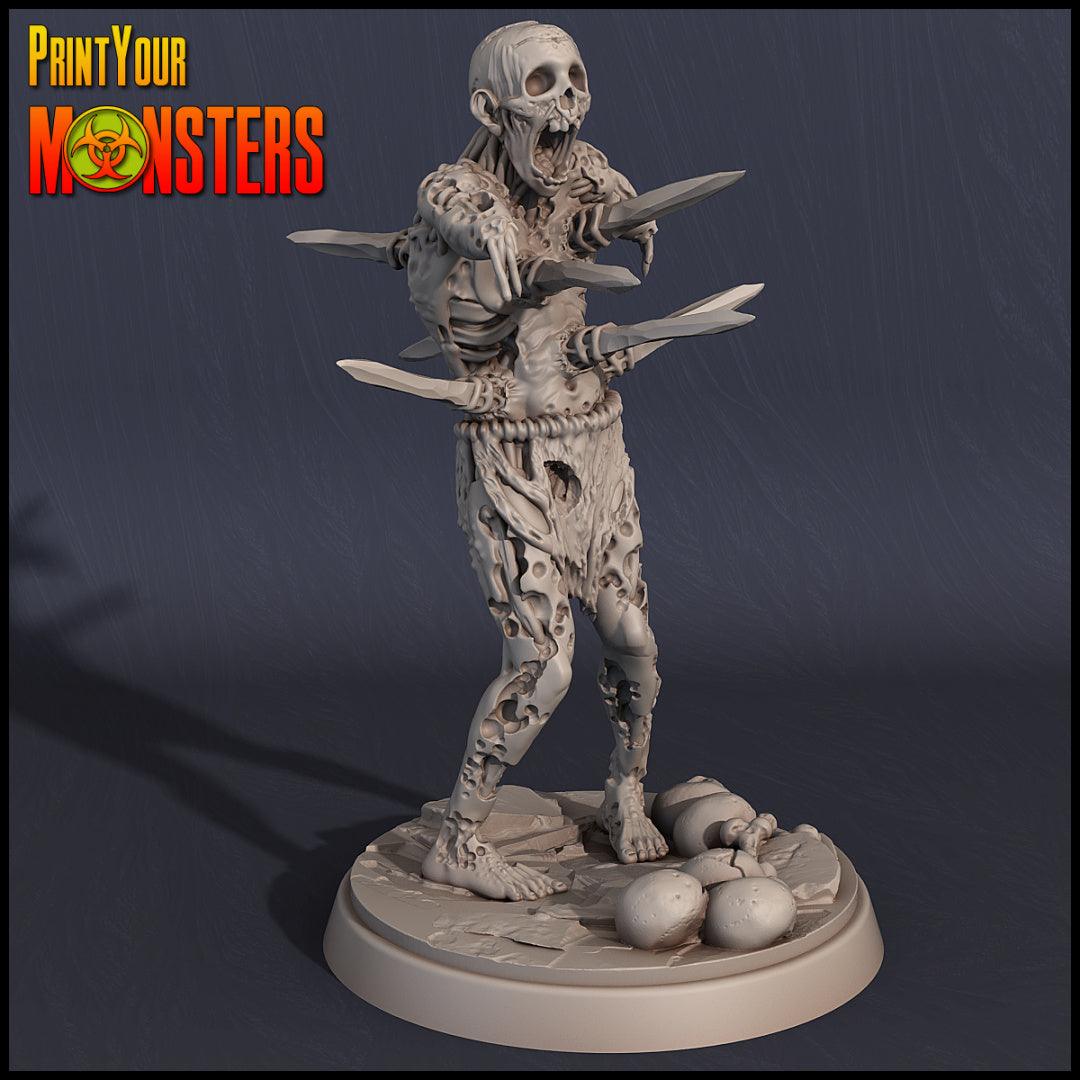 3D Printed Print your Monster Zombie Set 28 32mm D&D