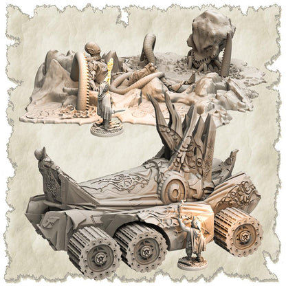 3D Printed SAWANT3D Abandoned Base of Space Elves Set 28 32mm Ragnarok d&d