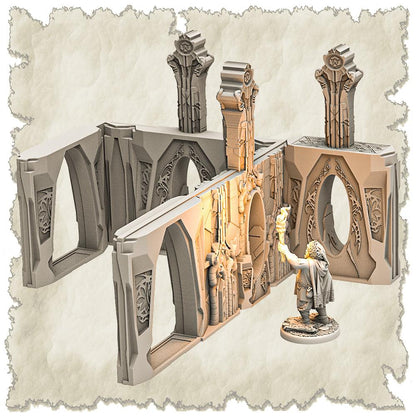 3D Printed SAWANT3D Abandoned Base of Space Elves Set 28 32mm Ragnarok d&d
