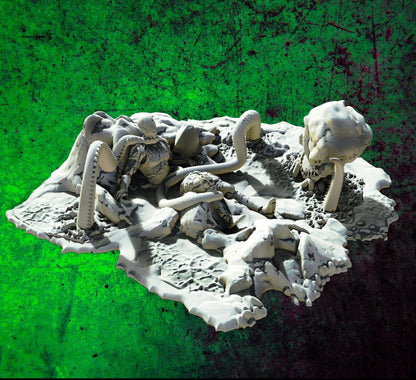 3D Printed SAWANT3D Abandoned Base of Space Elves Set 28 32mm Ragnarok d&d