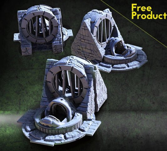 3D Printed SAWANT3D Sewage Secrets Under the Port City - Canal Hatch 28 32mm D&D