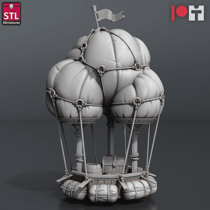 3D Printed STL Miniatures Airship Crew Set 28 - 32mm War Gaming D&D