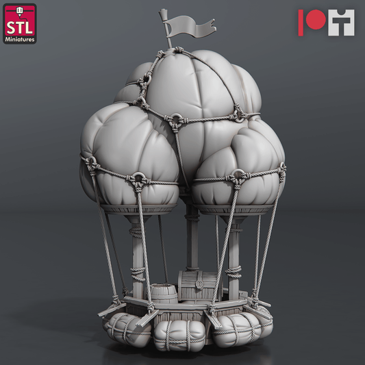3D Printed STL Miniatures Airship Crew Set 28 - 32mm War Gaming D&D