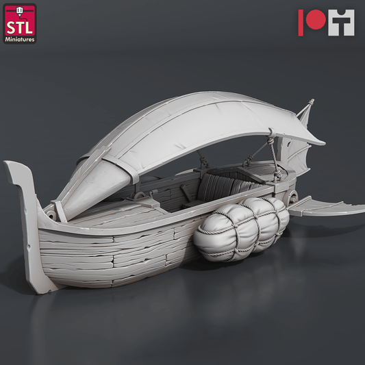 3D Printed STL Miniatures Airship Crew Set 28 - 32mm War Gaming D&D