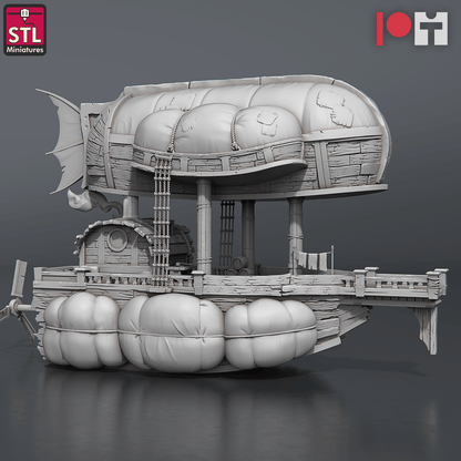 3D Printed STL Miniatures Airship Crew Set 28 - 32mm War Gaming D&D