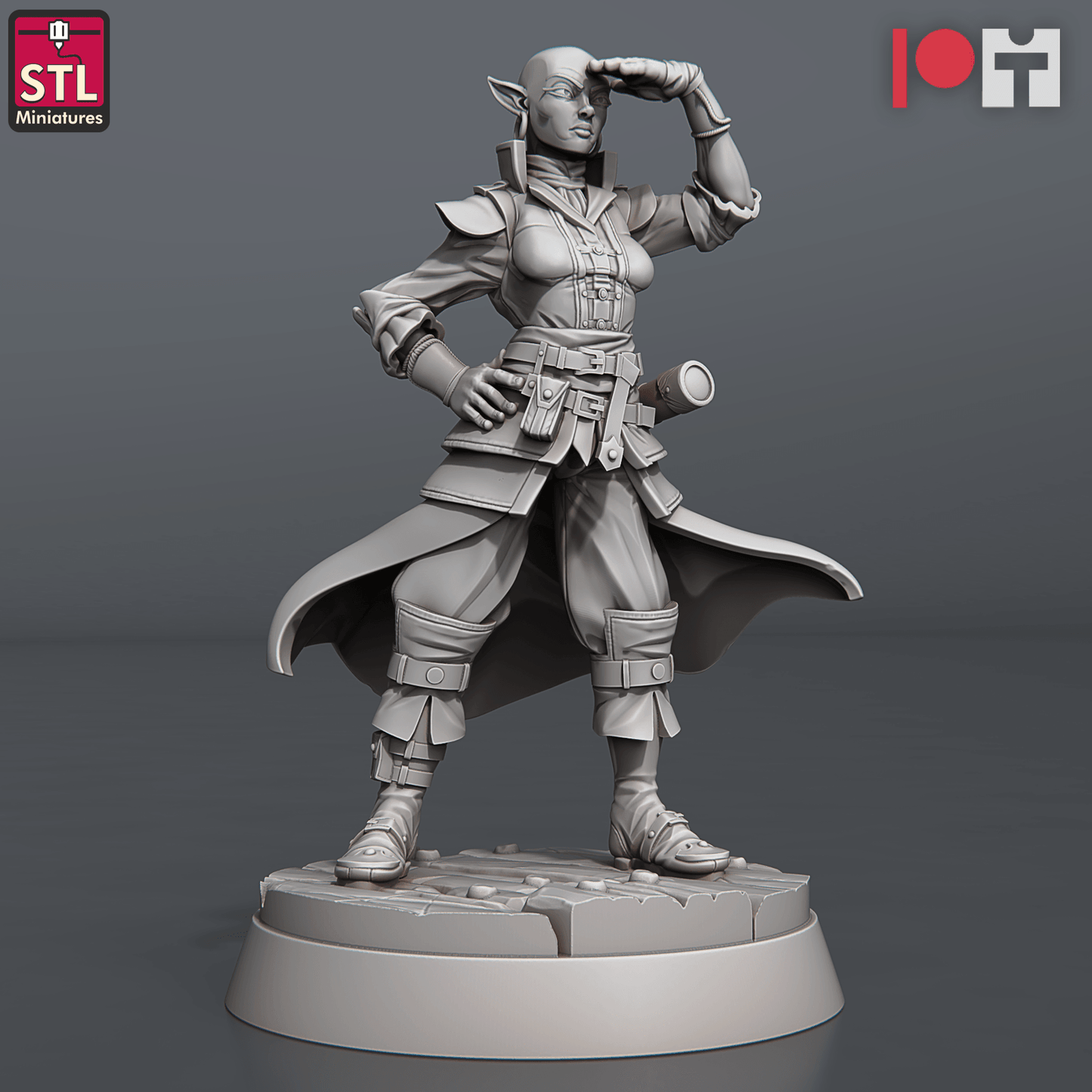 3D Printed STL Miniatures Airship Crew Set 28 - 32mm War Gaming D&D
