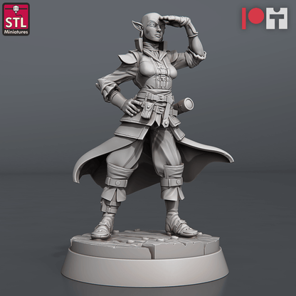 3D Printed STL Miniatures Airship Crew Set 28 - 32mm War Gaming D&D