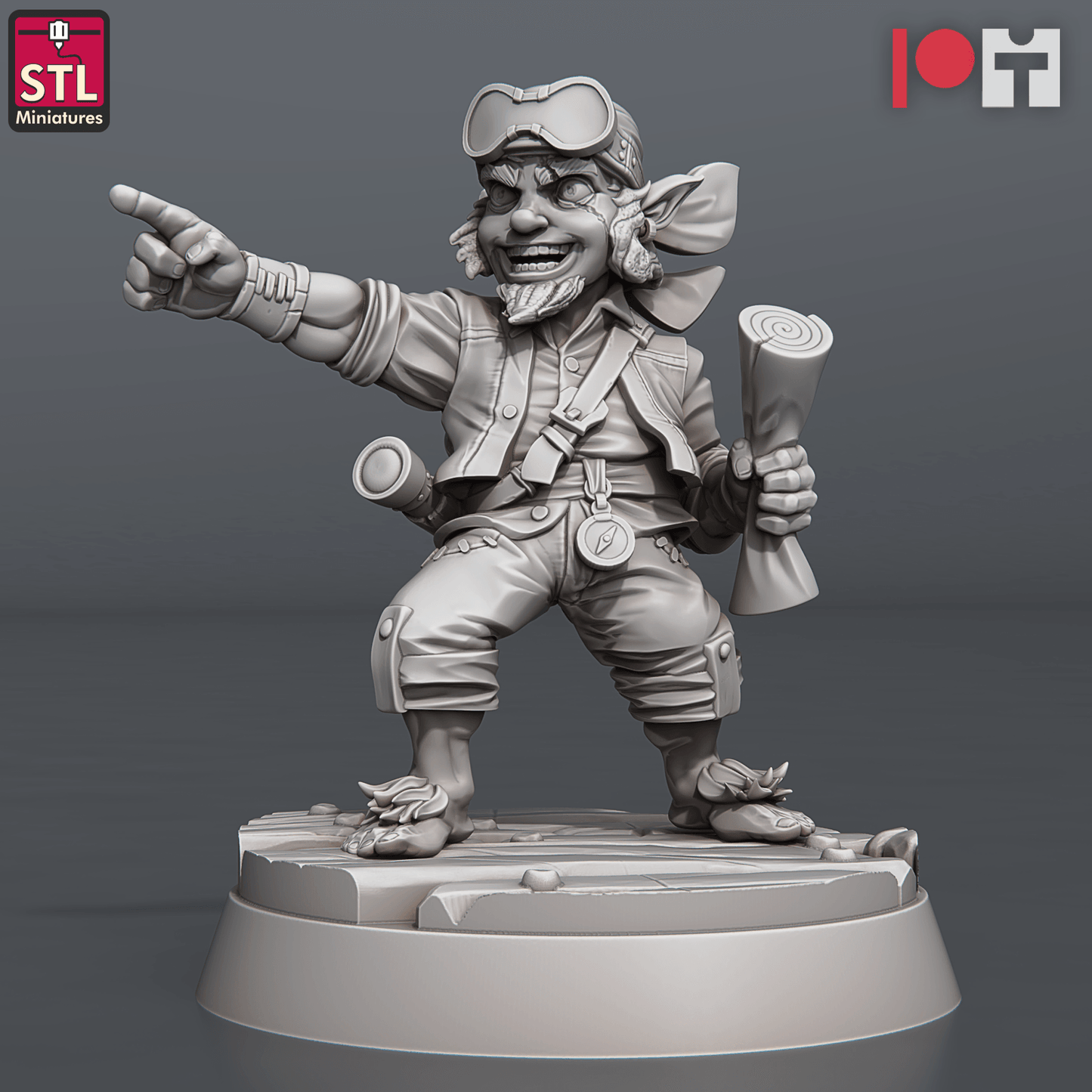 3D Printed STL Miniatures Airship Crew Set 28 - 32mm War Gaming D&D