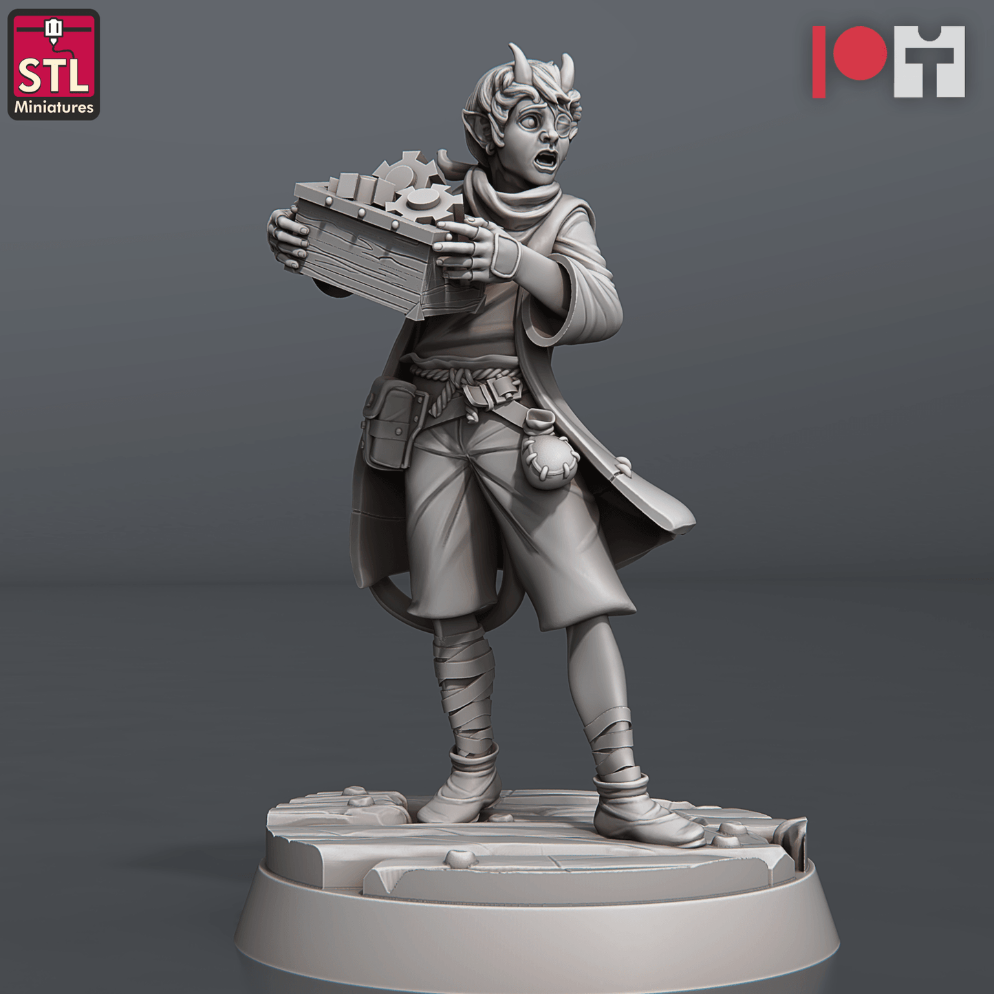 3D Printed STL Miniatures Airship Crew Set 28 - 32mm War Gaming D&D