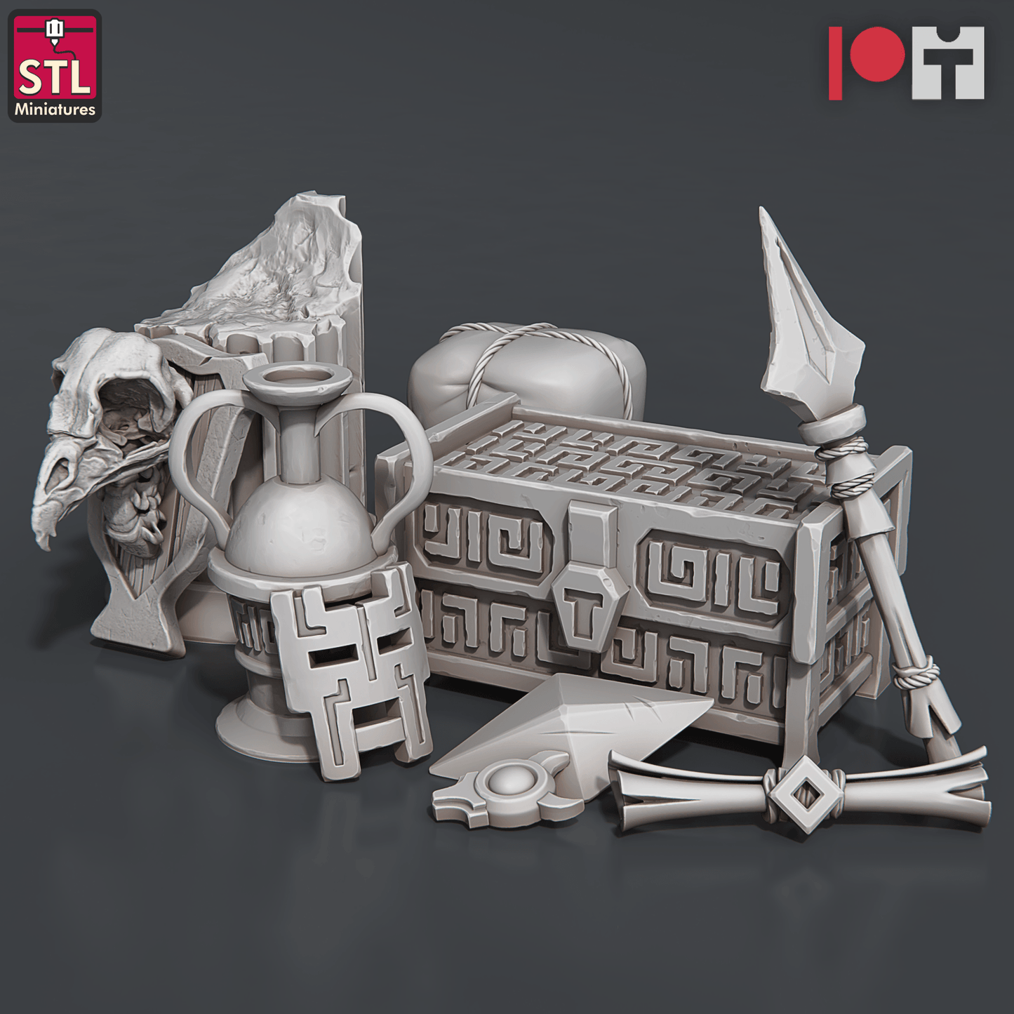 3D Printed STL Miniatures Airship Crew Set 28 - 32mm War Gaming D&D
