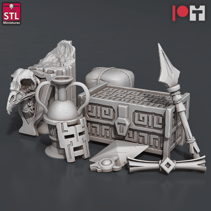 3D Printed STL Miniatures Airship Crew Set 28 - 32mm War Gaming D&D