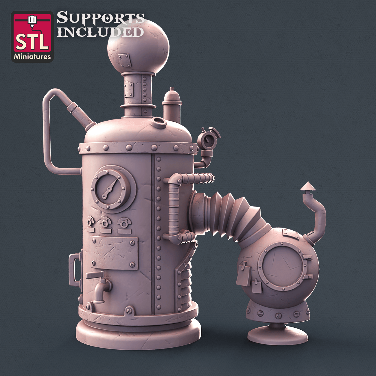 3D Printed STL Miniatures Alchemist Set  28mm - 32mm War Gaming D&D