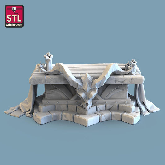 3D Printed STL Miniatures Altar of Sacrifice 28 - 32mm War Gaming D&D