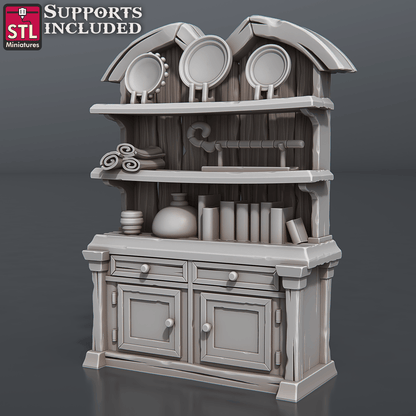 3D Printed STL Miniatures Antique Shop Set 28 - 32mm War Gaming D&D