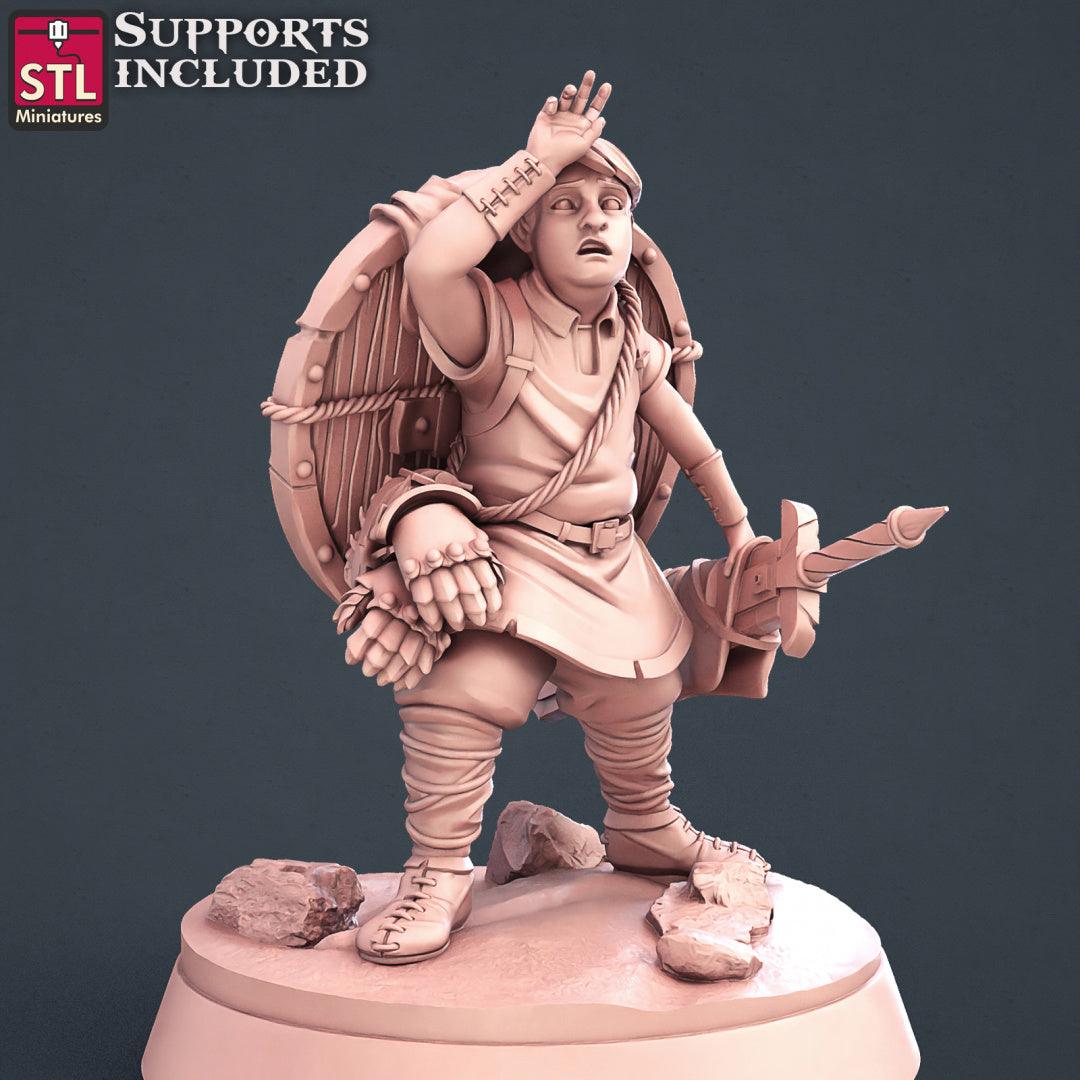 3D Printed STL Miniatures Apprentice Set  28mm - 32mm War Gaming D&D