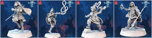3D Printed STL Miniatures Apprentices The Frost City 2 28 - 32mm War Gaming D&D