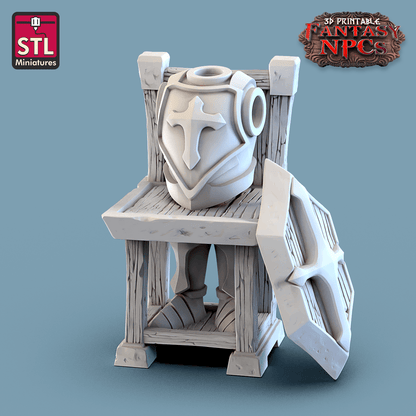 3D Printed STL Miniatures Armour Merchant Set Fantasy NPC 28mm - 32mm War Gaming D&D