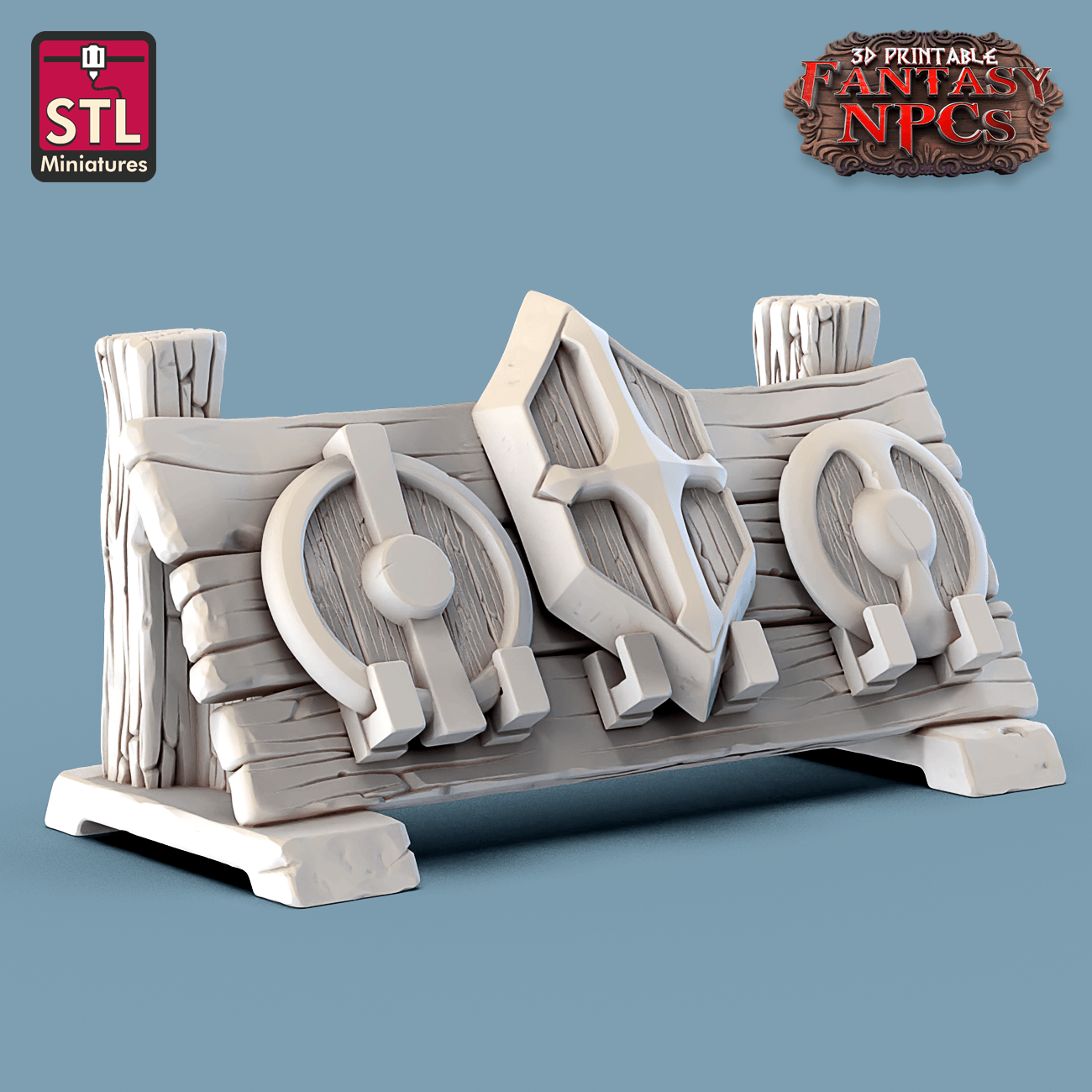 3D Printed STL Miniatures Armour Merchant Set Fantasy NPC 28mm - 32mm War Gaming D&D