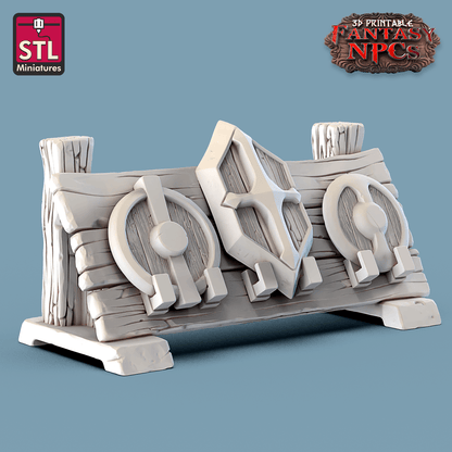 3D Printed STL Miniatures Armour Merchant Set Fantasy NPC 28mm - 32mm War Gaming D&D