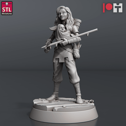 3D Printed STL Miniatures Arrows And Bow Maker Set 28 - 32mm War Gaming D&D