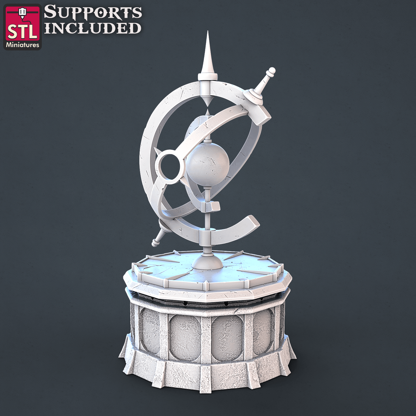 3D Printed STL Miniatures Astronomer Set 28mm - 32mm War Gaming D&D