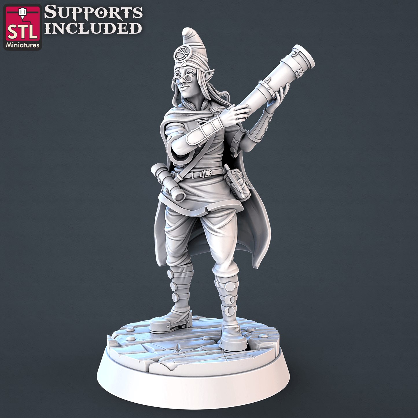 3D Printed STL Miniatures Astronomer Set 28mm - 32mm War Gaming D&D