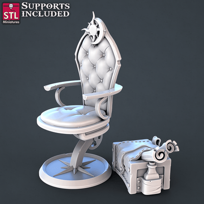 3D Printed STL Miniatures Astronomer Set 28mm - 32mm War Gaming D&D