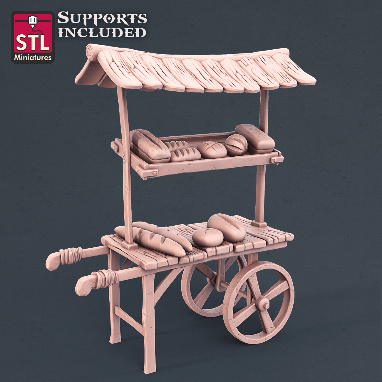 3D Printed STL Miniatures Baker Set 28mm - 32mm War Gaming D&D