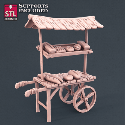 3D Printed STL Miniatures Baker Set 28mm - 32mm War Gaming D&D