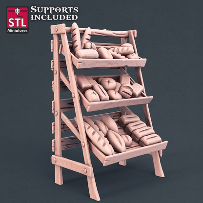 3D Printed STL Miniatures Baker Set 28mm - 32mm War Gaming D&D