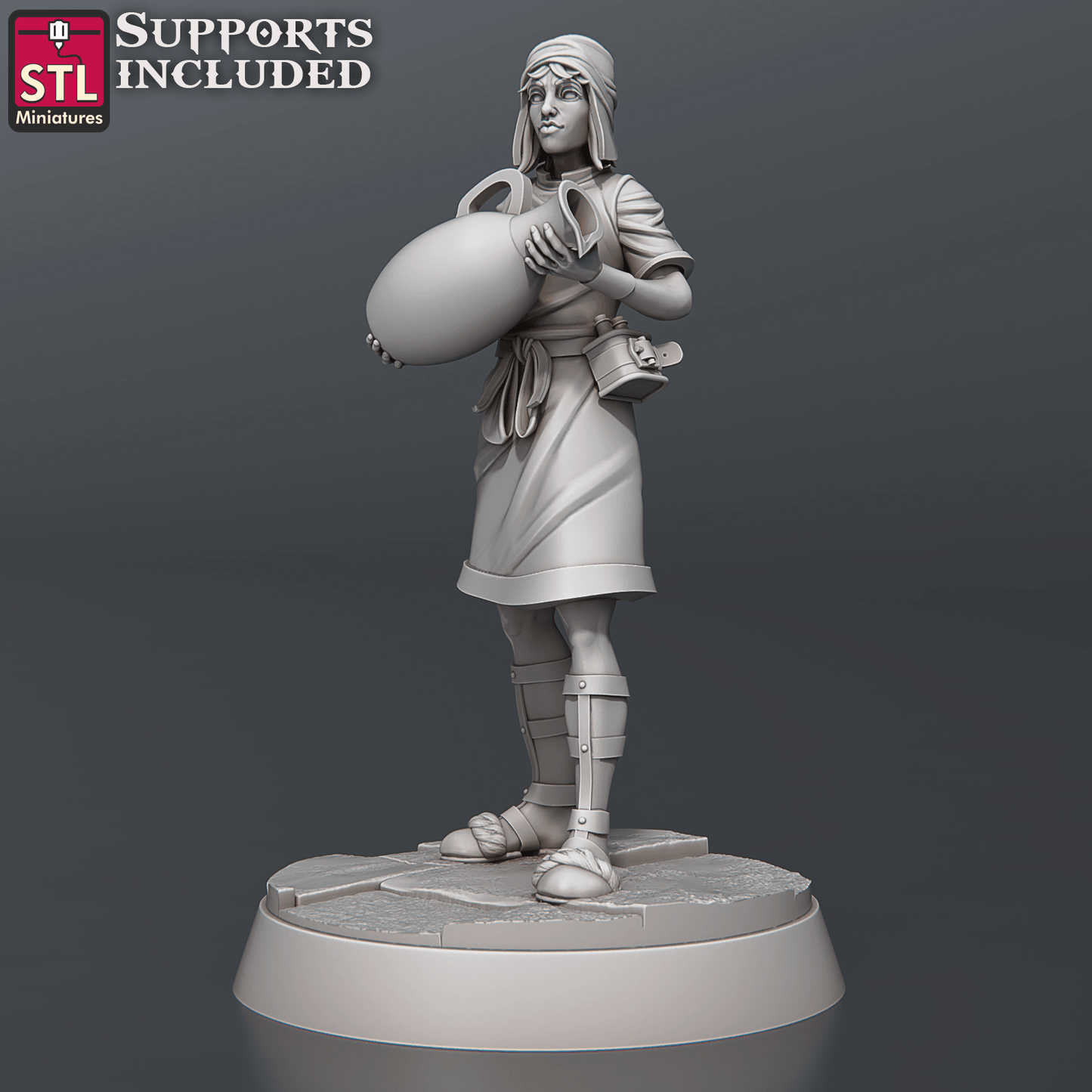 3D Printed STL Miniatures Bath House Set 28 - 32mm War Gaming D&D