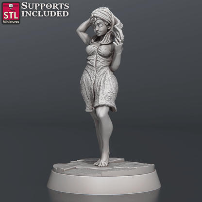 3D Printed STL Miniatures Bath House Set 28 - 32mm War Gaming D&D