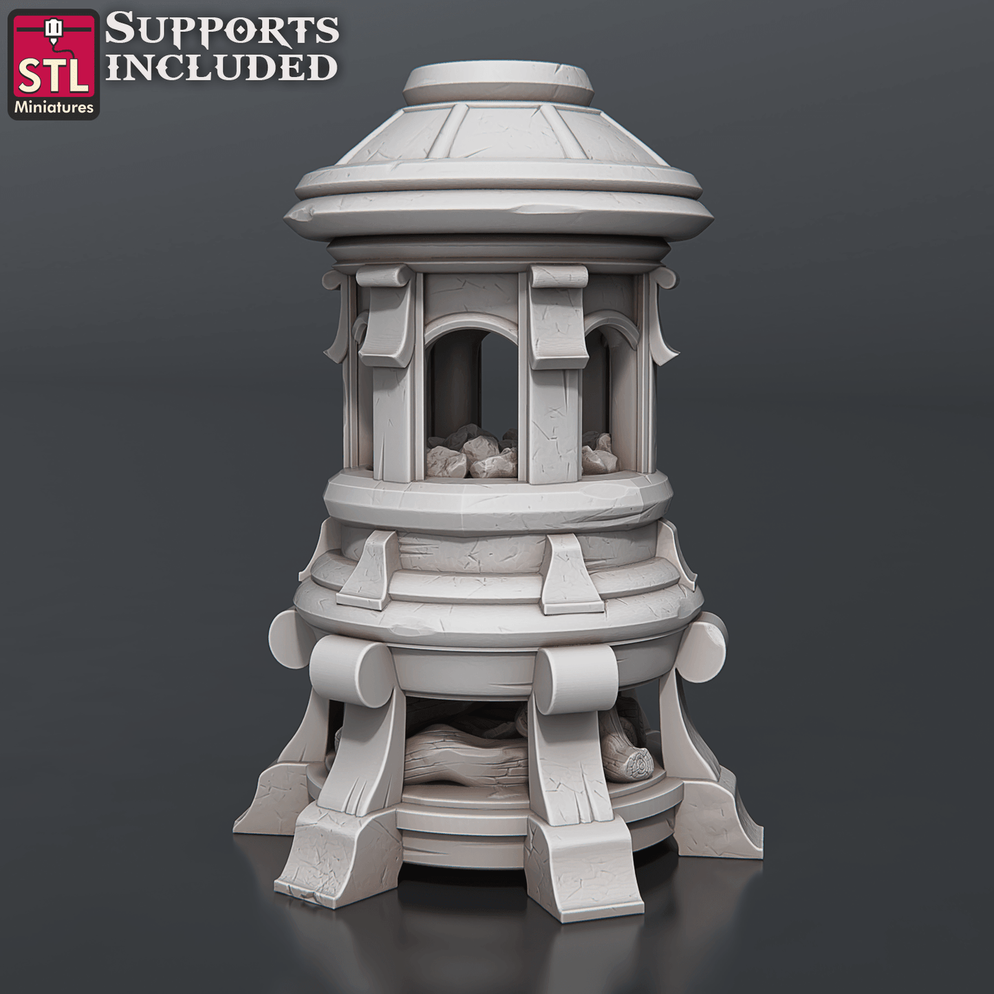 3D Printed STL Miniatures Bath House Set 28 - 32mm War Gaming D&D