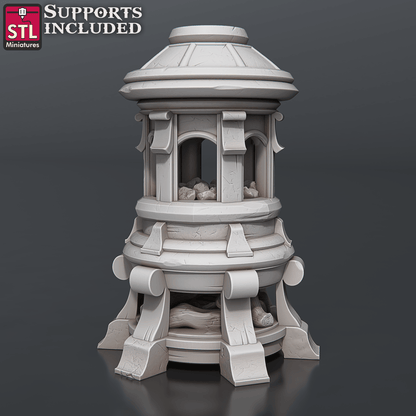 3D Printed STL Miniatures Bath House Set 28 - 32mm War Gaming D&D