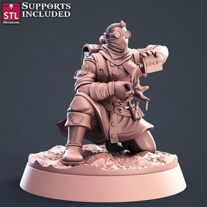 3D Printed STL Miniatures Battlefield Medic Set 28mm - 32mm War Gaming D&D