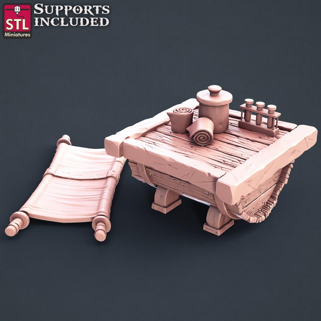 3D Printed STL Miniatures Battlefield Medic Set 28mm - 32mm War Gaming D&D