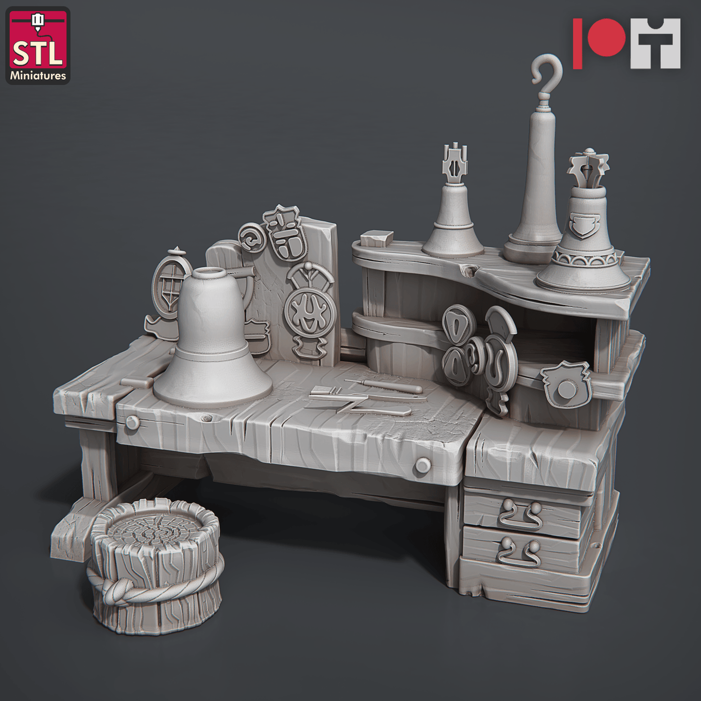 3D Printed STL Miniatures Bell Makers Set 28 - 32mm War Gaming D&D