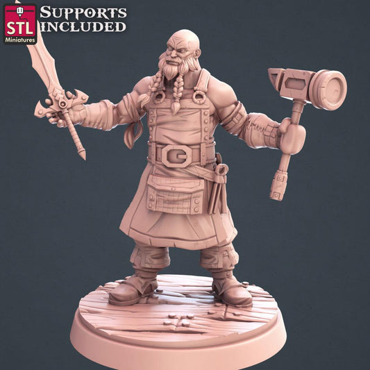 3D Printed STL Miniatures Blacksmith Weapon Store Set 28mm - 32mm War Gaming D&D