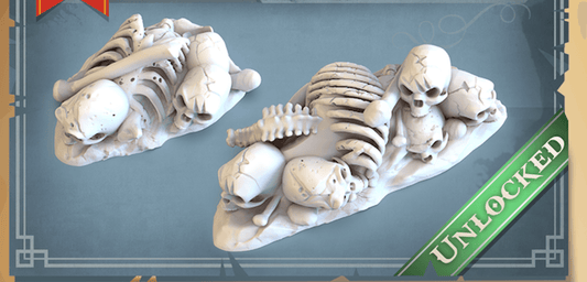 3D Printed STL Miniatures Bone Piles 28 - 32mm War Gaming D&D