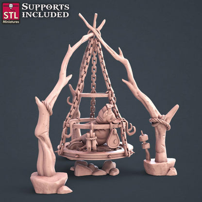 3D Printed STL Miniatures Butcher Set 28mm - 32mm War Gaming D&D