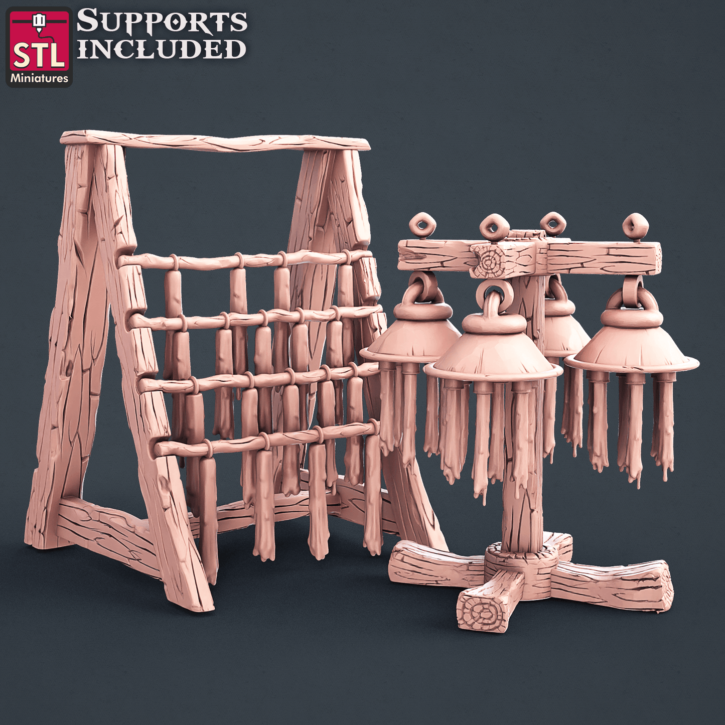 3D Printed STL Miniatures Candle Maker Set Fantasy NPC 2 | 28 - 32mm War Gaming D&D