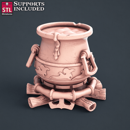3D Printed STL Miniatures Candle Maker Set Fantasy NPC 2 | 28 - 32mm War Gaming D&D
