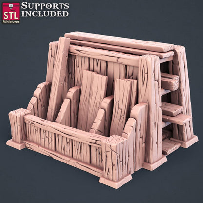 3D Printed STL Miniatures Carpenter Set 28mm - 32mm War Gaming D&D