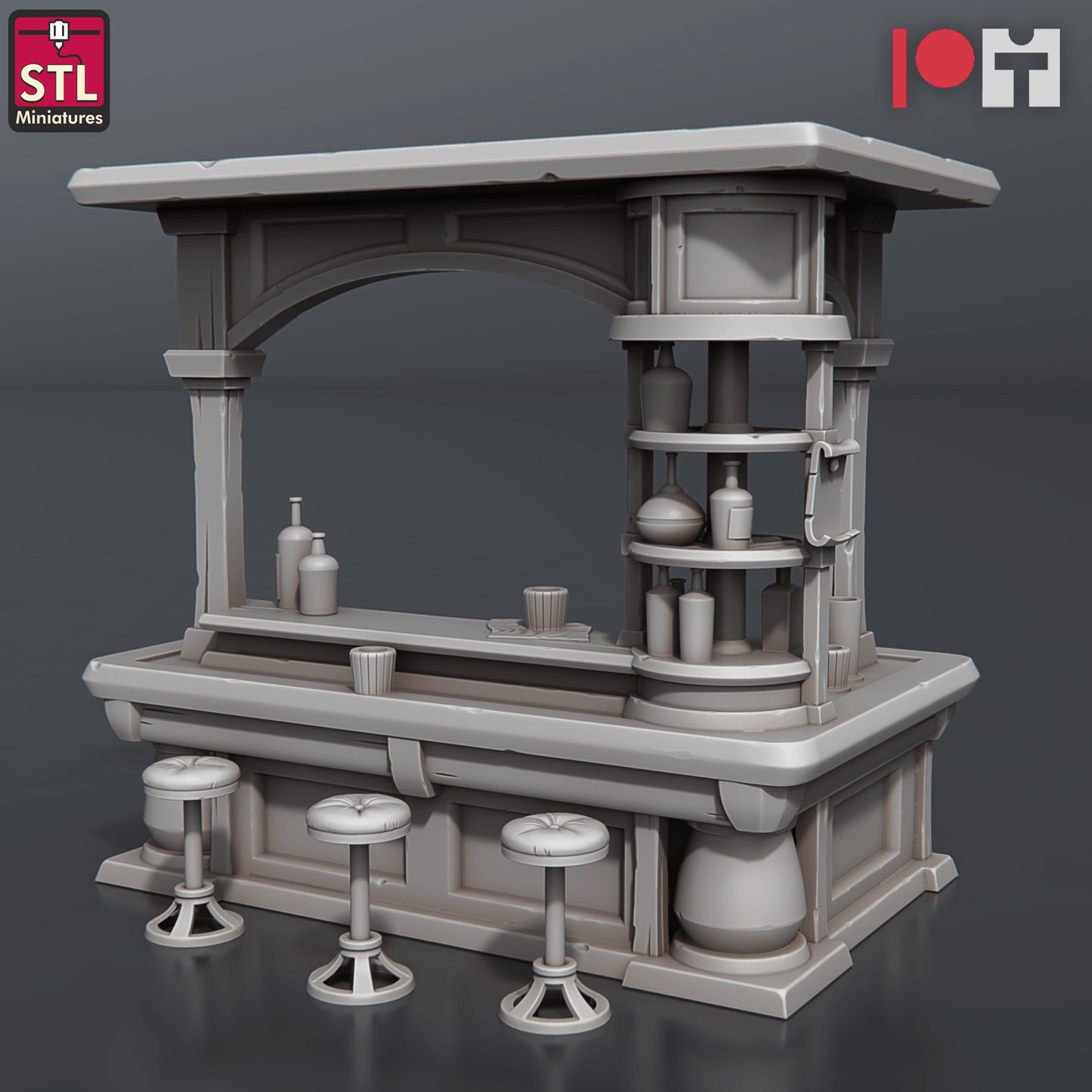 3D Printed STL Miniatures Casino 28 - 32mm War Gaming D&D