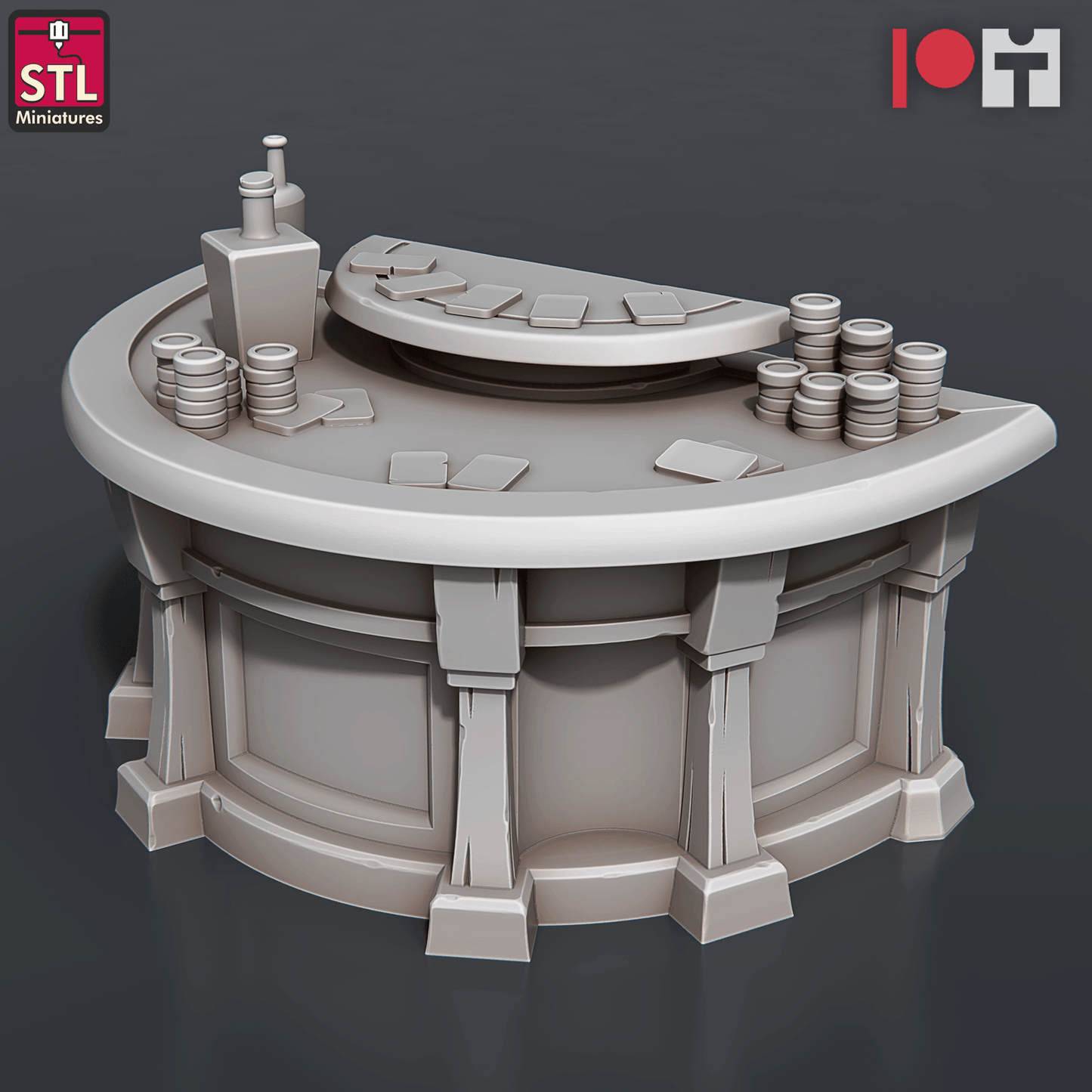 3D Printed STL Miniatures Casino 28 - 32mm War Gaming D&D