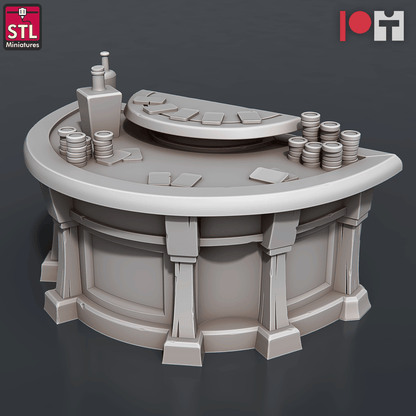 3D Printed STL Miniatures Casino 28 - 32mm War Gaming D&D
