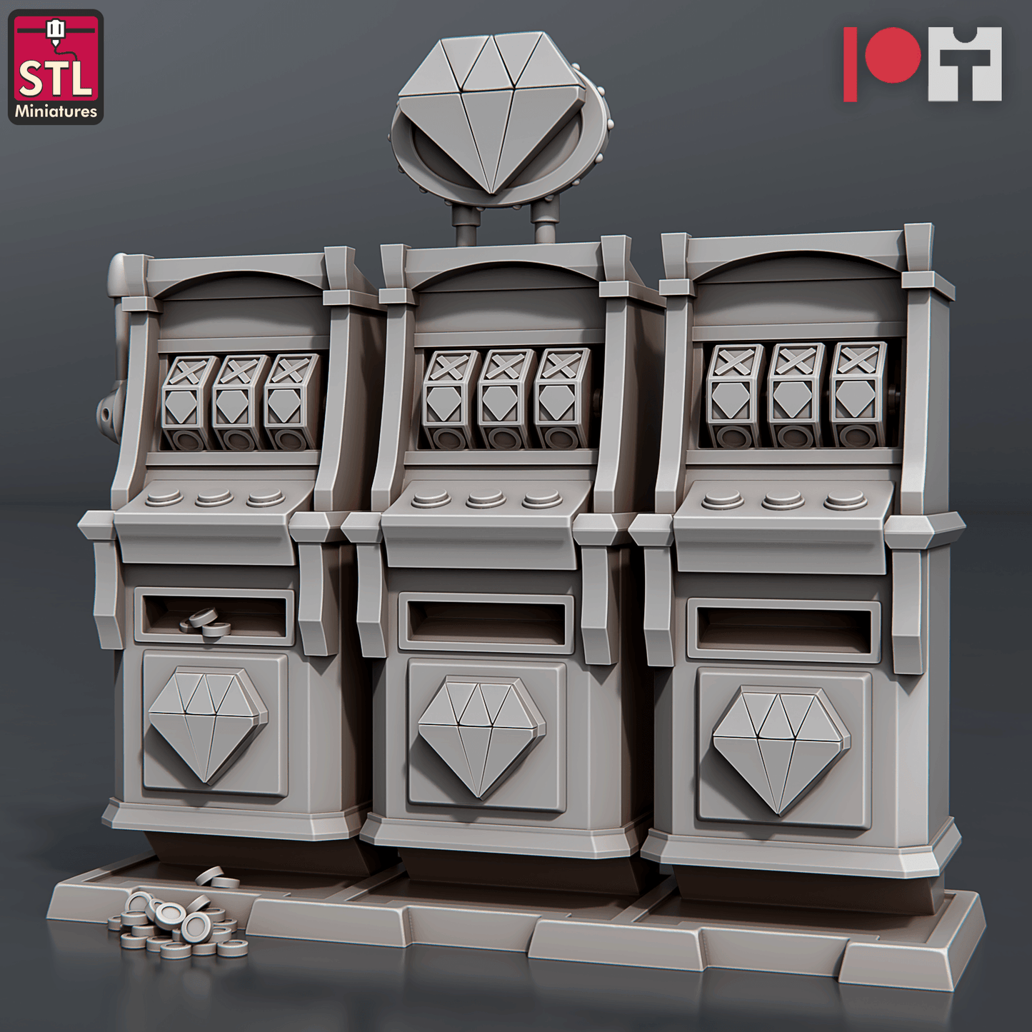3D Printed STL Miniatures Casino 28 - 32mm War Gaming D&D
