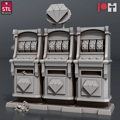 3D Printed STL Miniatures Casino 28 - 32mm War Gaming D&D