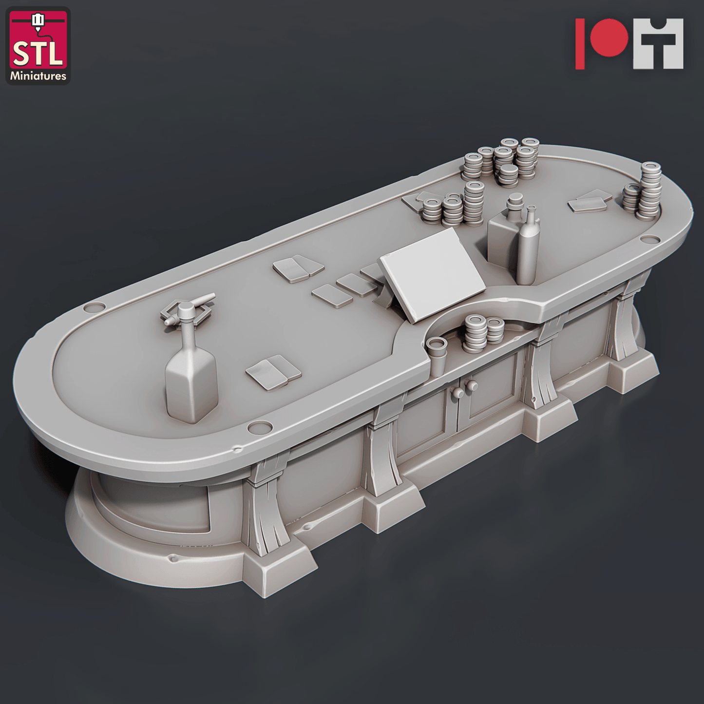 3D Printed STL Miniatures Casino 28 - 32mm War Gaming D&D