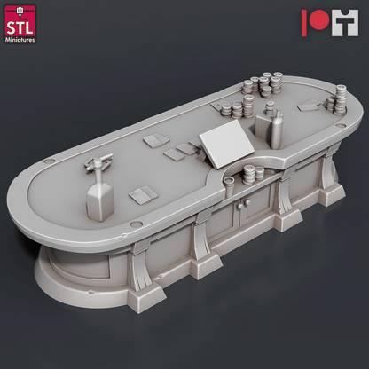 3D Printed STL Miniatures Casino 28 - 32mm War Gaming D&D
